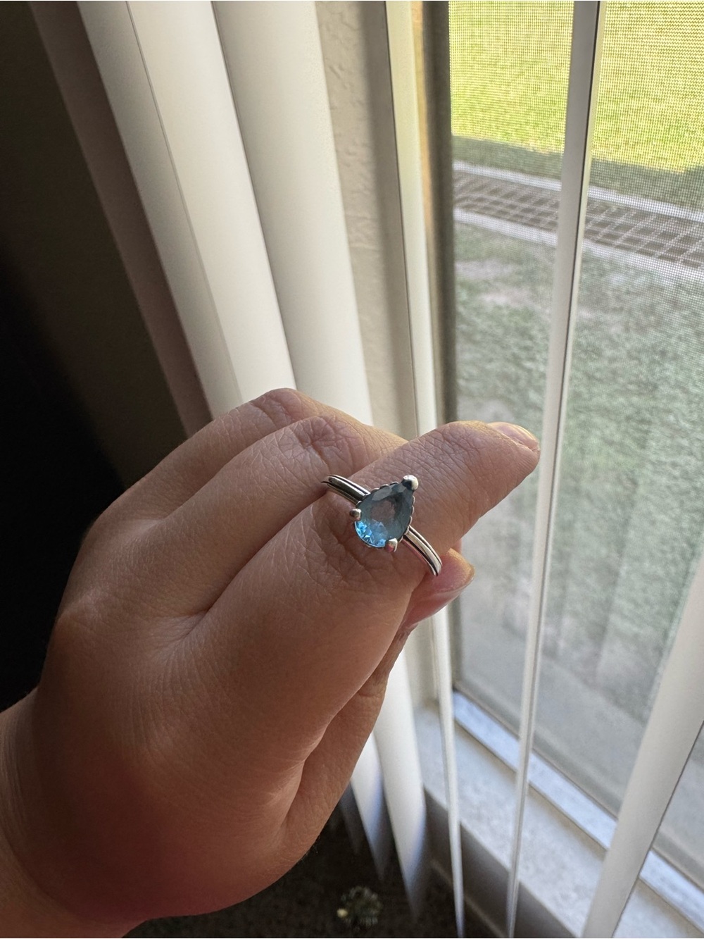 James Avery Blue Topaz Gemstone Ring